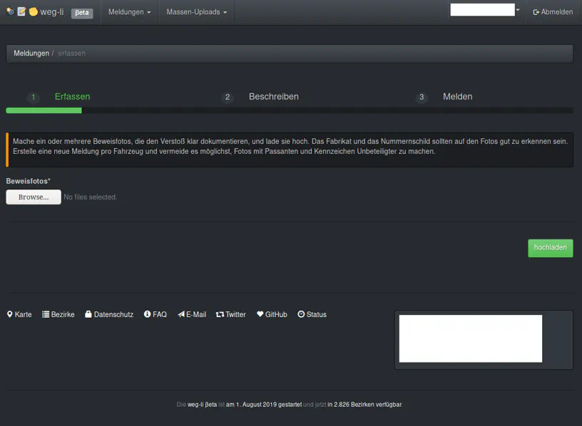 Screenshot von Weg-Li