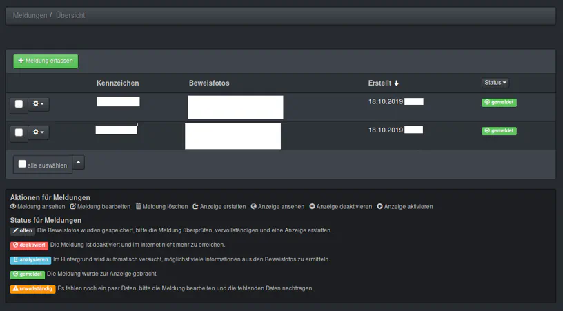 Screenshot von Weg-Li